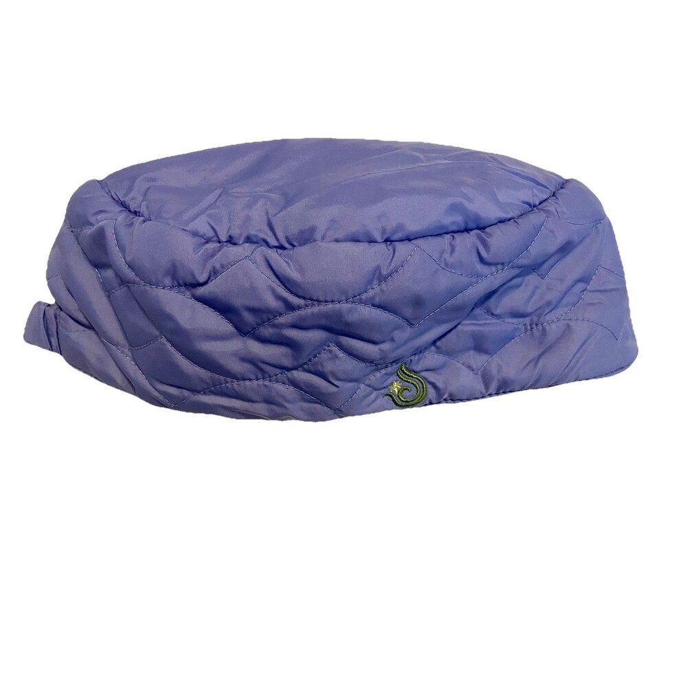 Isis For Women Quilted Winter Hat Purple Lavender Flat Beanie Ponytail Cap
